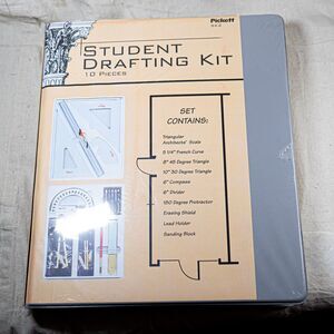 Vintage Pickett 10-Pc Student Drafting Kit NIB Artists Engineers